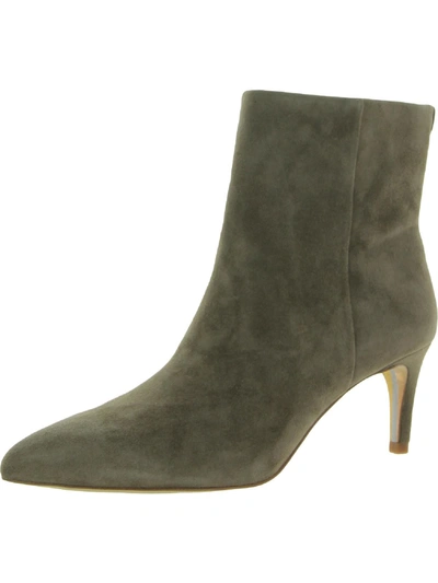 Shop Sam Edelman Ulissa Womens Zipper Heels Ankle Boots In Green