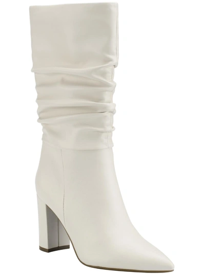 Shop Marc Fisher Womens Pointed Toe Dressy Mid-calf Boots In White
