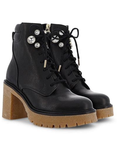 Shop Sophia Webster Zadie Womens Platforms Leather Ankle Boots In Black
