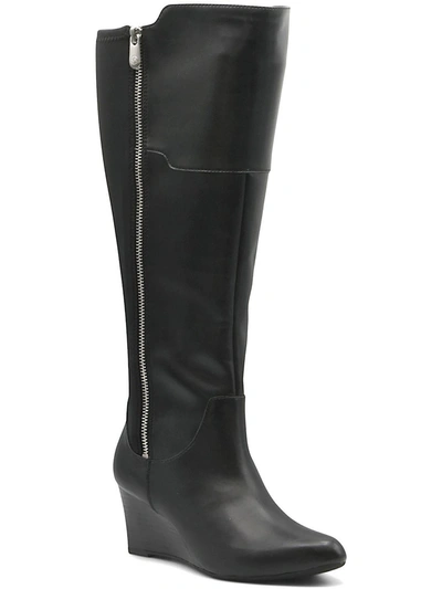 Shop Adrienne Vittadini Womens Tall Dressy Mid-calf Boots In Black