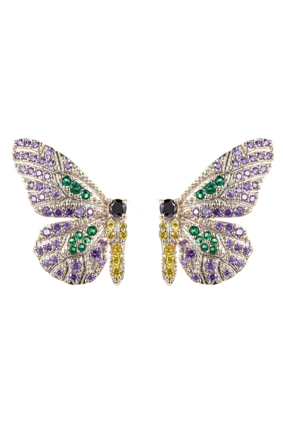 Shop Eye Candy La Monarch Earrings In Purple