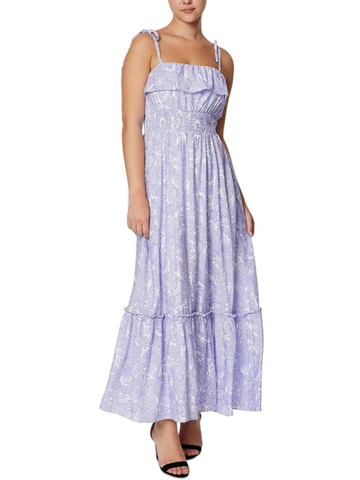 Shop Laundry By Shelli Segal Womens Printed Long Maxi Dress In Purple