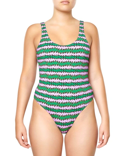 Happy Socks Rockn Roll Stripe Swimsuit In Multi | ModeSens