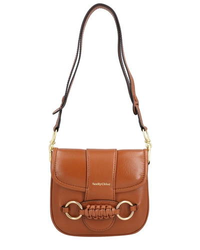 Shop See By Chloé Leather Shoulder Bag In Brown