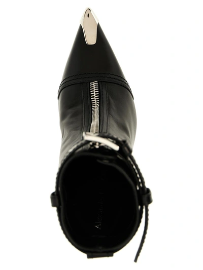 Alexander Mcqueen Alexander Mc Queen Black Slash Biker Boot In Black