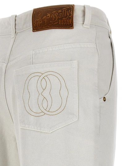 Shop Bally Straight Jeans In White