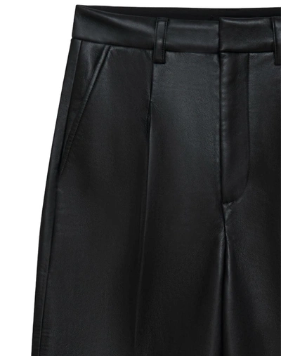 Shop Anine Bing Cropped Trousers In Black