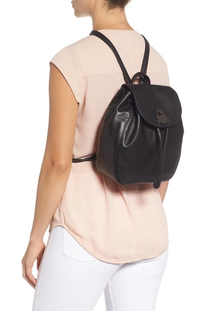 Shop Longchamp Cavalcade Leather Backpack In Black