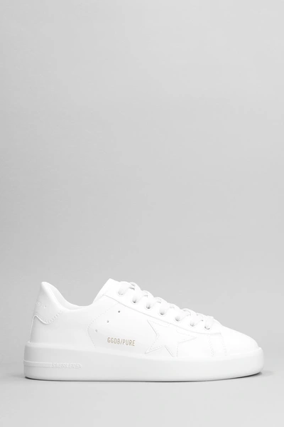Shop Golden Goose Pure Star Sneakers In White Leather
