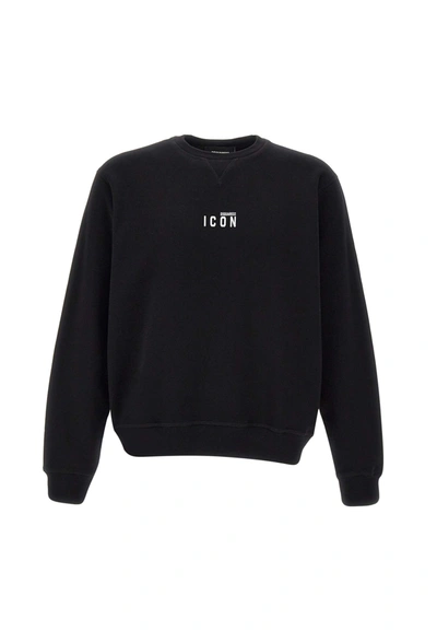 Shop Dsquared2 Mini Icon Cool Cotton Sweatshirt In Black