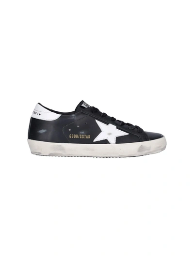 Shop Golden Goose Super-star Sneakers In Black White