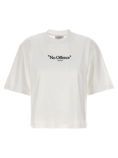 Shop Off-white No Offence T-shirt In Bianco
