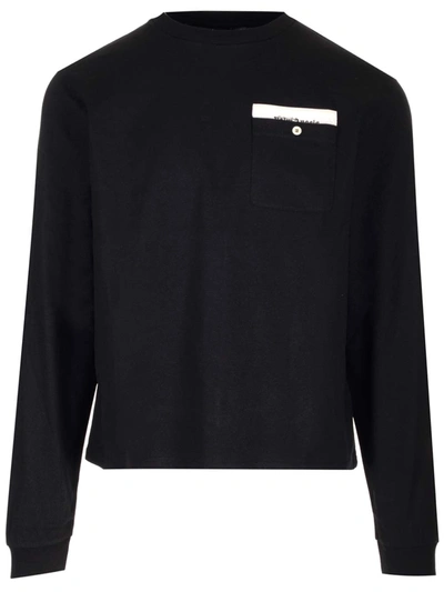 Shop Palm Angels Long Sleeve T-shirt In Nero