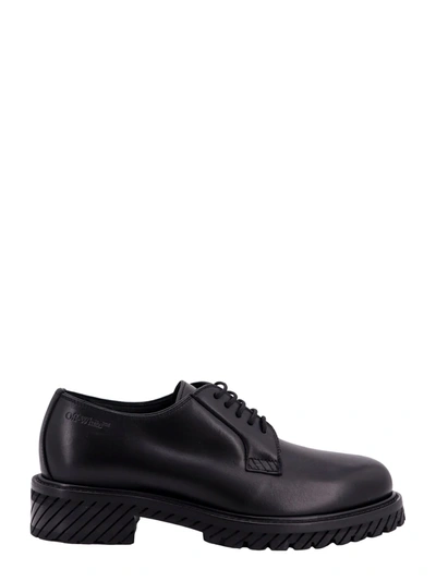 Shop Off-white Military Derby Lace Up Shoe In Nero
