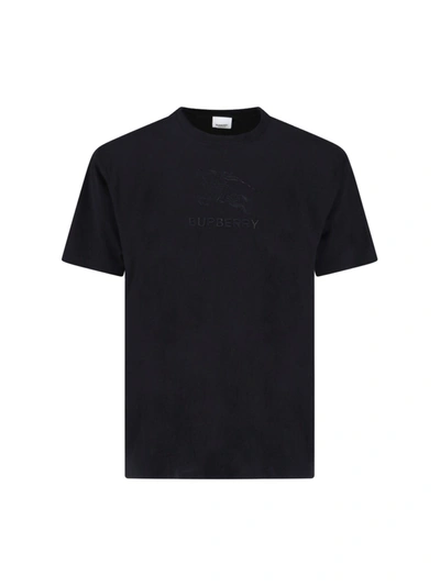 Shop Burberry Logo T-shirt In Nero