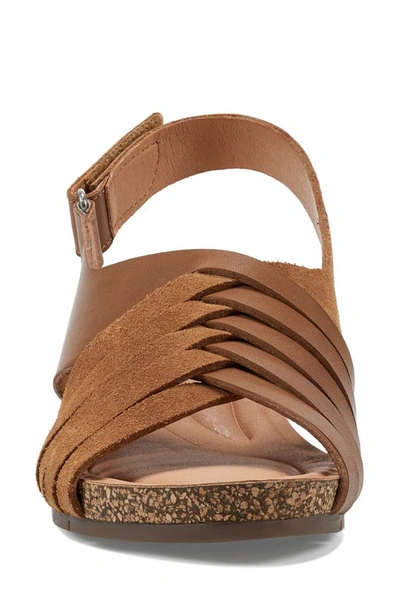 Shop Earth Hartie Slingback Wedge Sandal In Medium Natural
