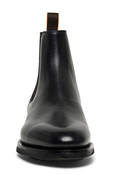 Santoni Elastic-panel Leather Boots In Black-n01