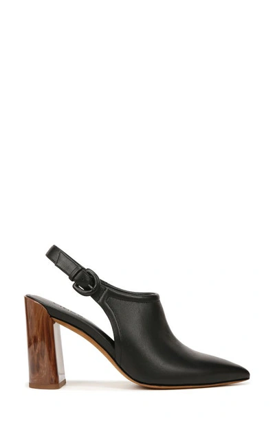 Shop Vince Pyra Pointed Toe Slingback Mule In Black