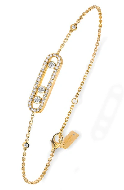 Shop Messika Baby Move Diamond Bracelet In Yellow Gold