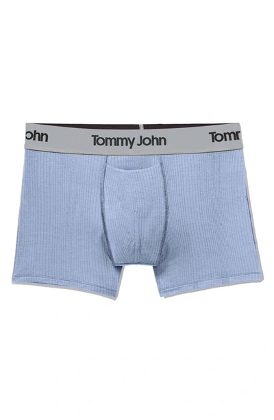 Shop Tommy John Second Skin Luxe Rib Trunks In Country Blue