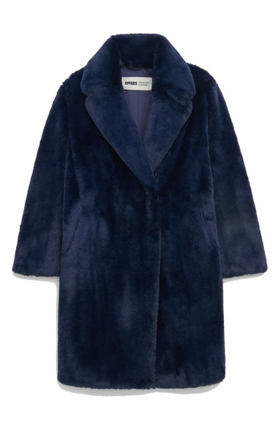 Shop Apparis Stella Pluche™ Faux Fur Coat In Blackberry