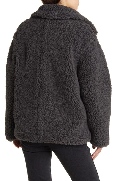 Shop Ugg (r) Gertrude Teddy Faux Shearling Coat In Ink