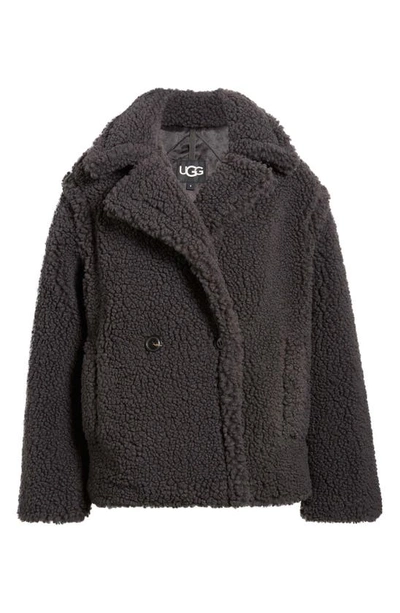 Shop Ugg (r) Gertrude Teddy Faux Shearling Coat In Ink