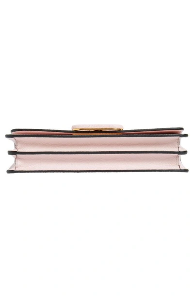 Shop Valentino Vlogo Signature Leather Wallet On A Chain In 16q Rose Quartz