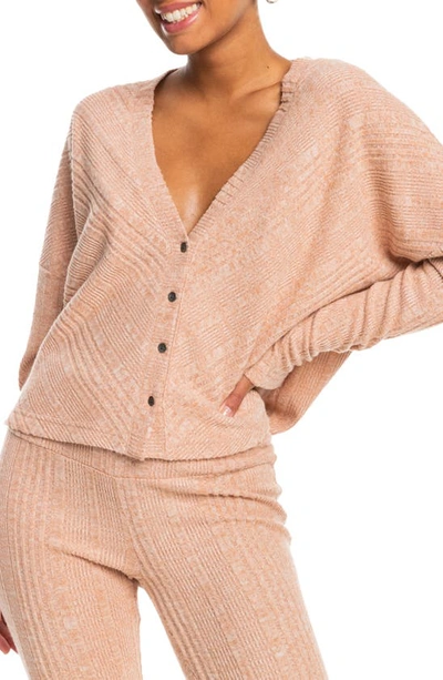 Shop Roxy Lazy Day Cardigan In Toasted Nut