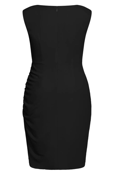 Shop City Chic Side Ruched Sheath Dress In Black