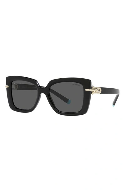Tiffany & Co Tf 4199 8001s4 53mm Womens Butterfly Sunglasses In Black