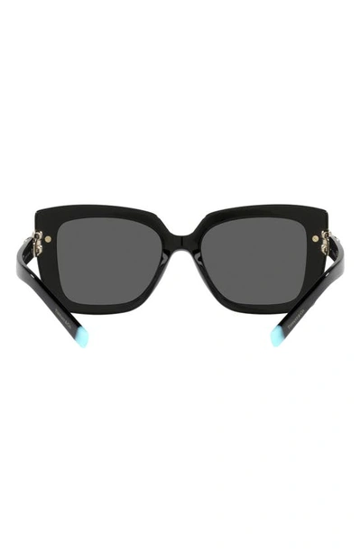 Shop Tiffany & Co 53mm Butterfly Sunglasses In Black