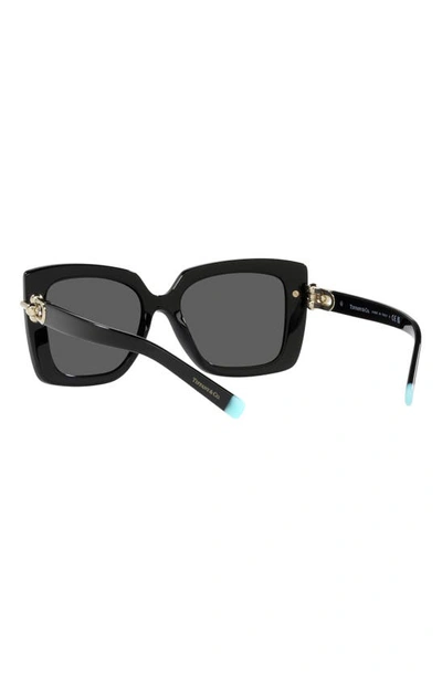 Shop Tiffany & Co 53mm Butterfly Sunglasses In Black