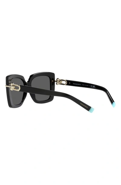 Shop Tiffany & Co 53mm Butterfly Sunglasses In Black