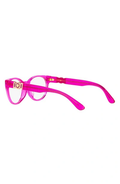 Shop Versace 47mm Oval Optical Glasses In Fuchsia