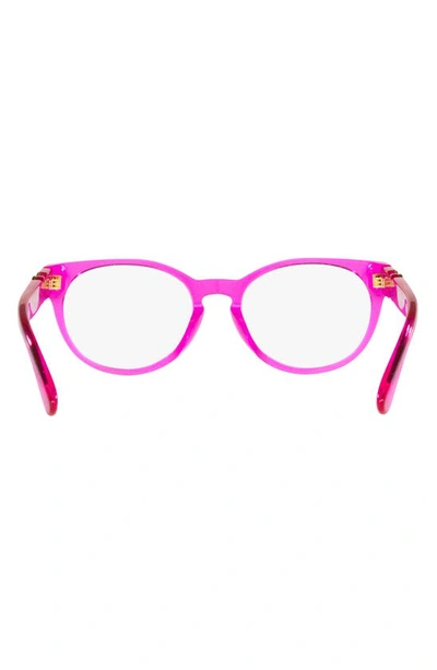 Shop Versace 47mm Oval Optical Glasses In Fuchsia