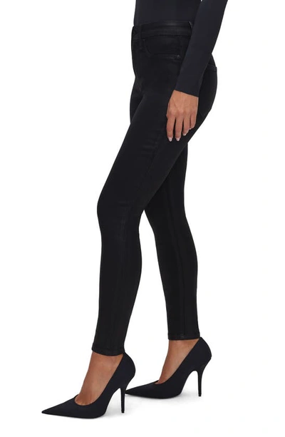 Shop Good American Good Legs Coated Skinny Jeans In Black002