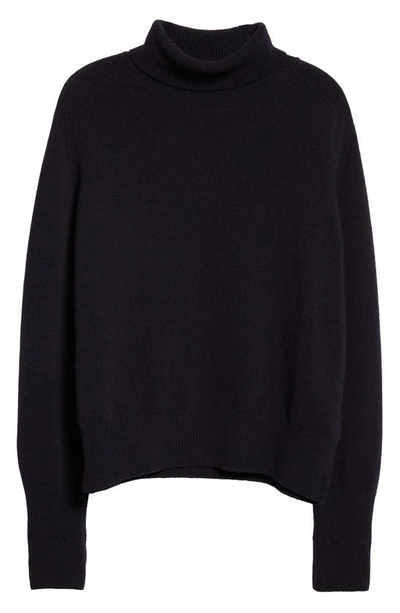 Shop Victoria Beckham Lambswool Turtleneck Sweater In Navy