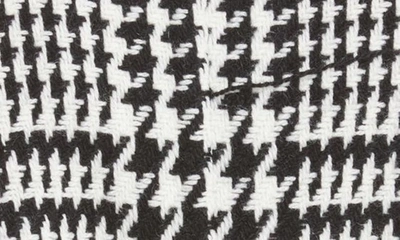 Shop Max Mara Diomede Contrast Trim Houndstooth Check Virgin Wool Coat In Black White