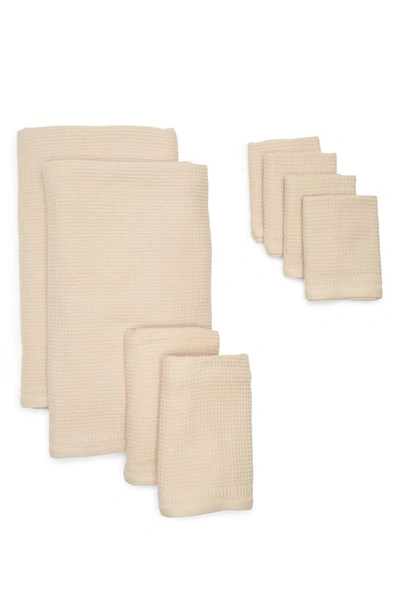 Shop Caro Home 8-piece Cotton Bundle Towel Set In Casual Linen