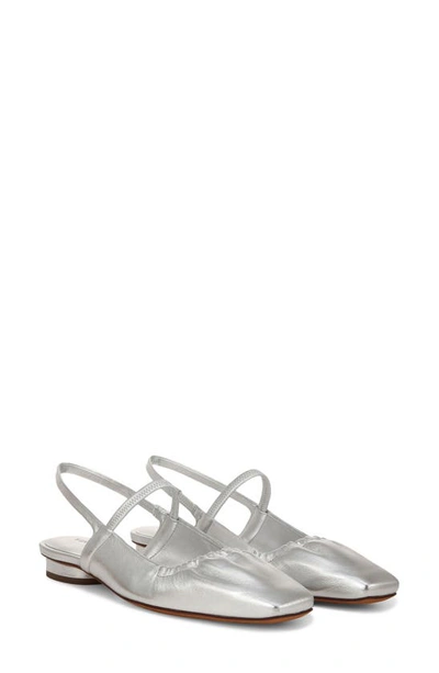 Shop Vince Venice Slingback Flat In Warmsilver