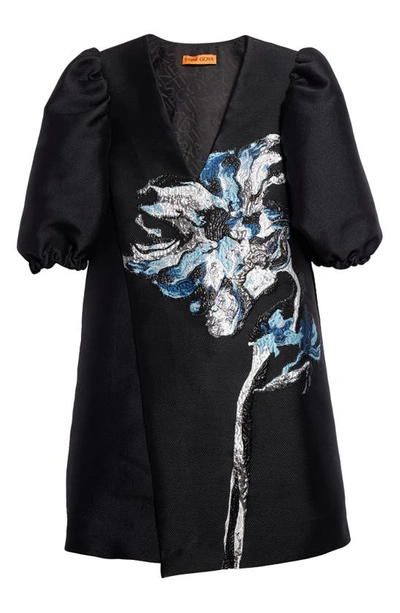 Shop Stine Goya Brethel Metallic Floral Jacquard Dress In Icy Flower