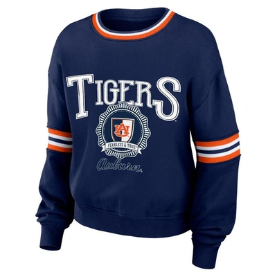 Shop Wear By Erin Andrews Navy Auburn Tigers Vintage Pullover Sweatshirt