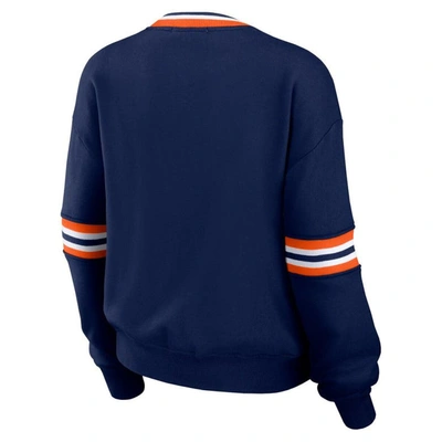 Shop Wear By Erin Andrews Navy Auburn Tigers Vintage Pullover Sweatshirt