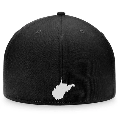 Shop Top Of The World Black West Virginia Mountaineers Dusk Flex Hat