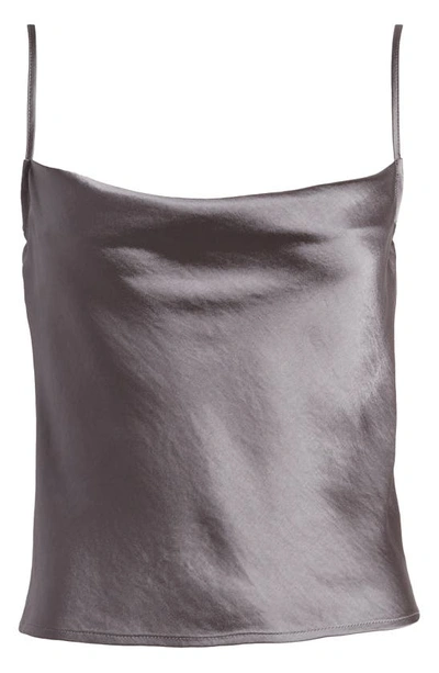 Shop Open Edit Cowl Neck Camisole In Grey Charcoal