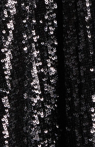 Shop A.l.c Lou Sequin Pleated Cutout Midi Dress In Black
