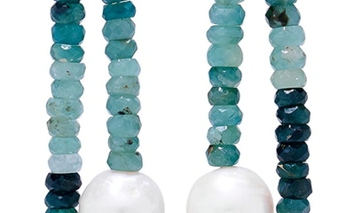 Shop Lizzie Fortunato Alvar Beaded Drop Earrings In Turquoise
