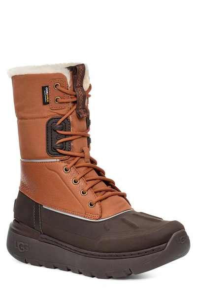 Shop Ugg Butte City Waterproof Faux Shearling Boot In Worchester