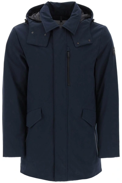 Shop Woolrich Barrow Soft Shell Jacket In Melton Blue (blue)